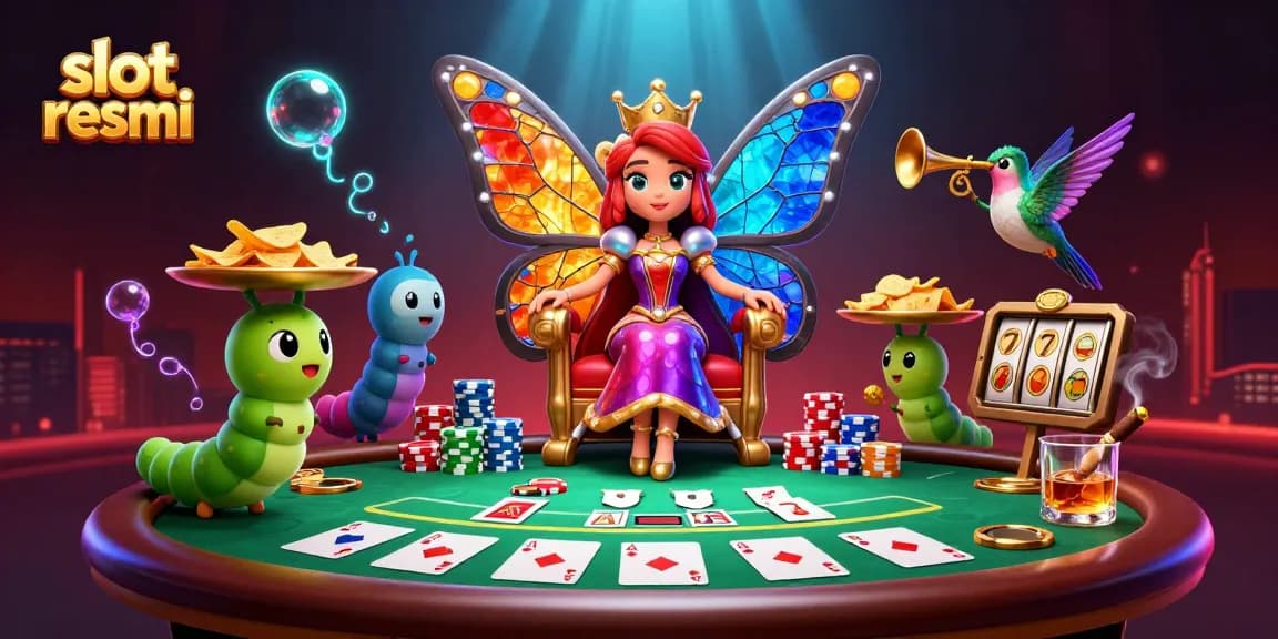 Menangkan hadiah dalam slot resmi dengan karakter menarik dan elemen kasino di sekelilingnya