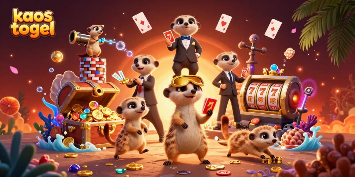 Engage in thrilling kaos togel action with lively meerkat dealers and vibrant casino elements.
