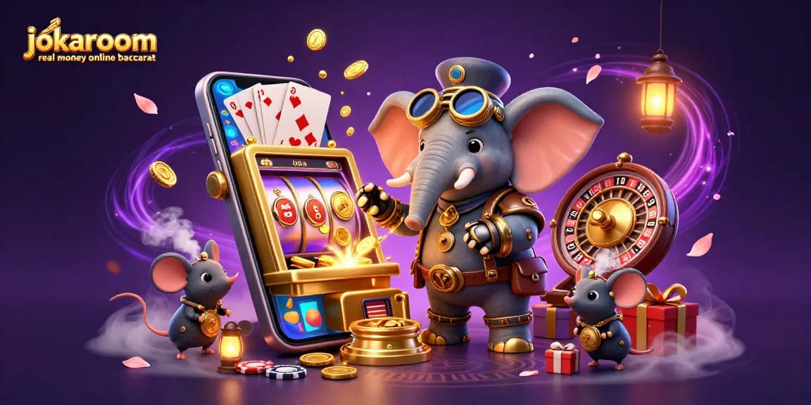 Experience action with jokaroom real money online baccarat through vibrant 3D casino elements.