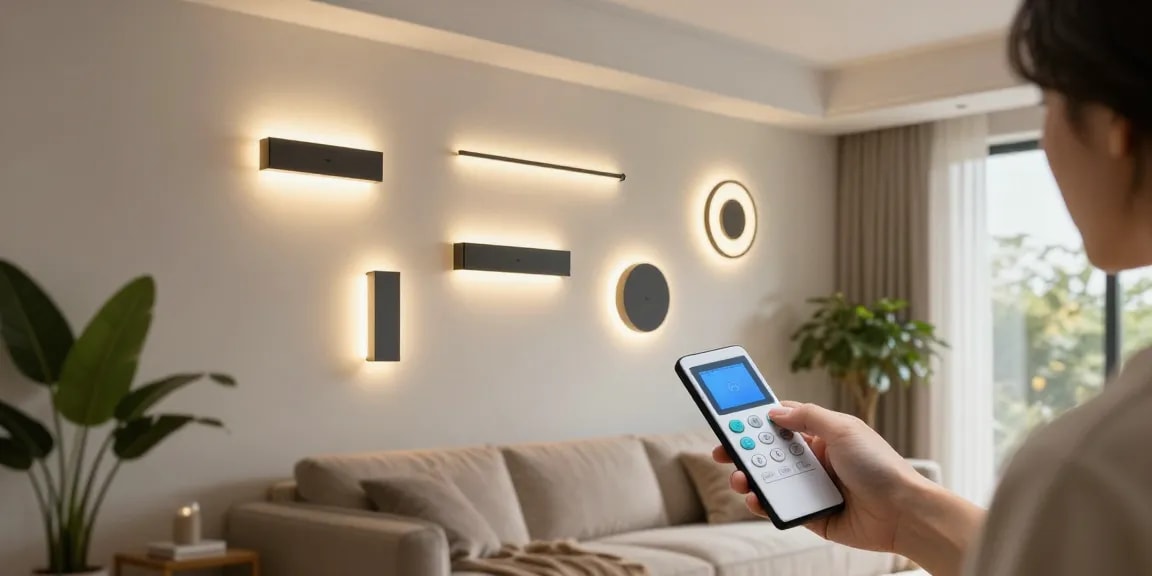 Aplice tavan moderne iluminând un living elegant, create atmosferă primitoare.