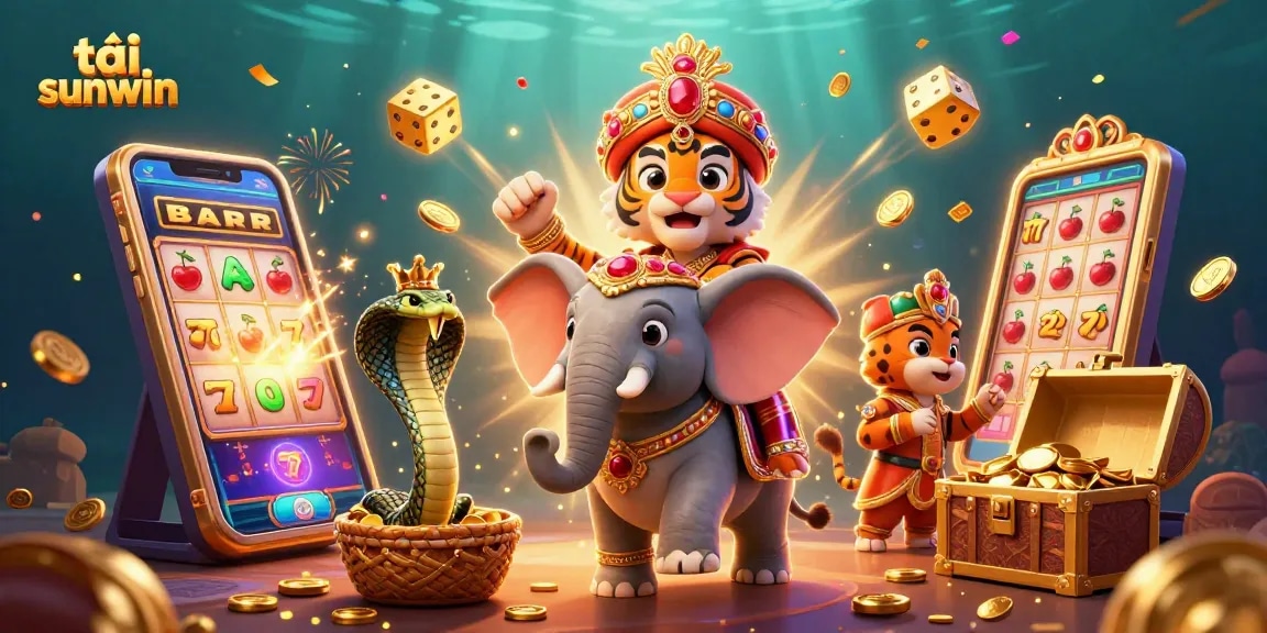 Spin to win with tải sunwin in a vibrant casino adventure featuring a lucky maharaja and treasures.