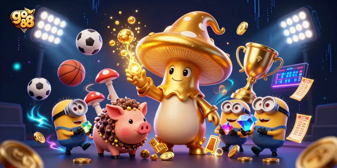 Experience thrilling betting action with go 88's vibrant fantasy scene of a magical gambling adventure.