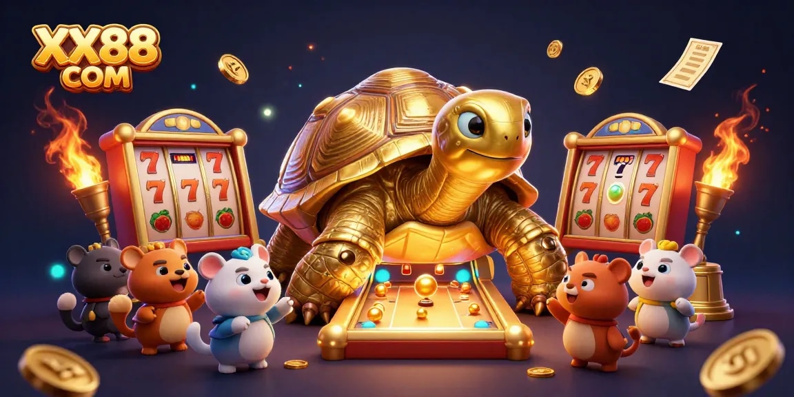 Experience exhilarating wins at XX88 COM with a vibrant 3D casino scene showcasing exciting game elements.