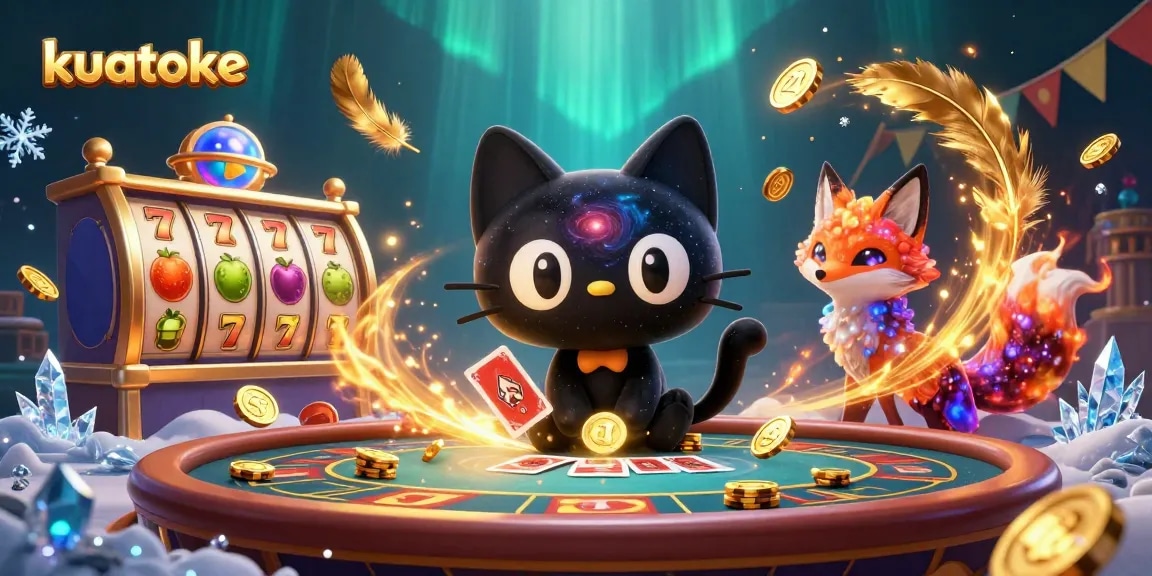 Kuatoke elevates your game with striking digital illustrations of cosmic casino adventures.