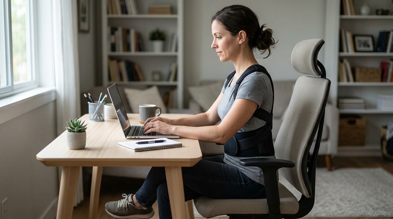 Posture Improvement Device for Professionals, Students, and Seniors