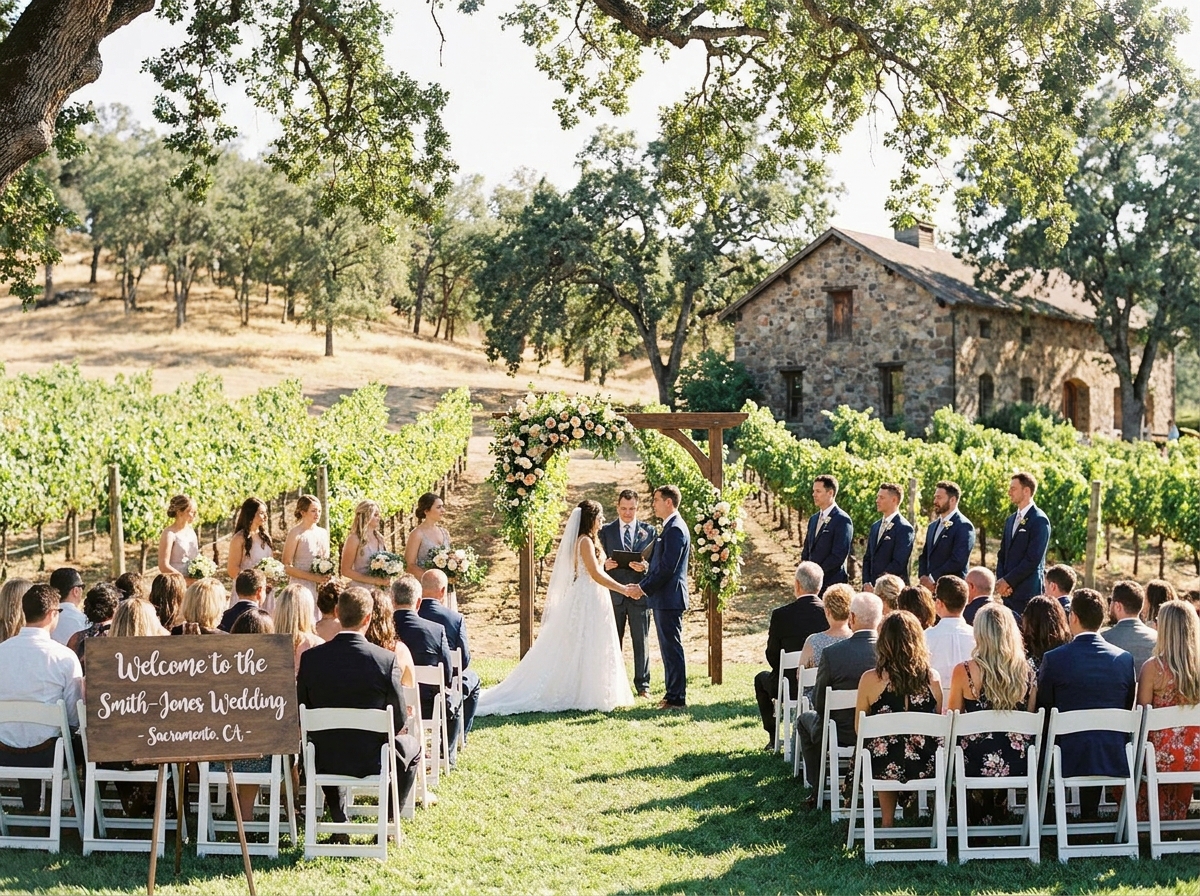 Outdoor wedding venue sacramento delta – Romantic Garden Weddings with Scenic Views