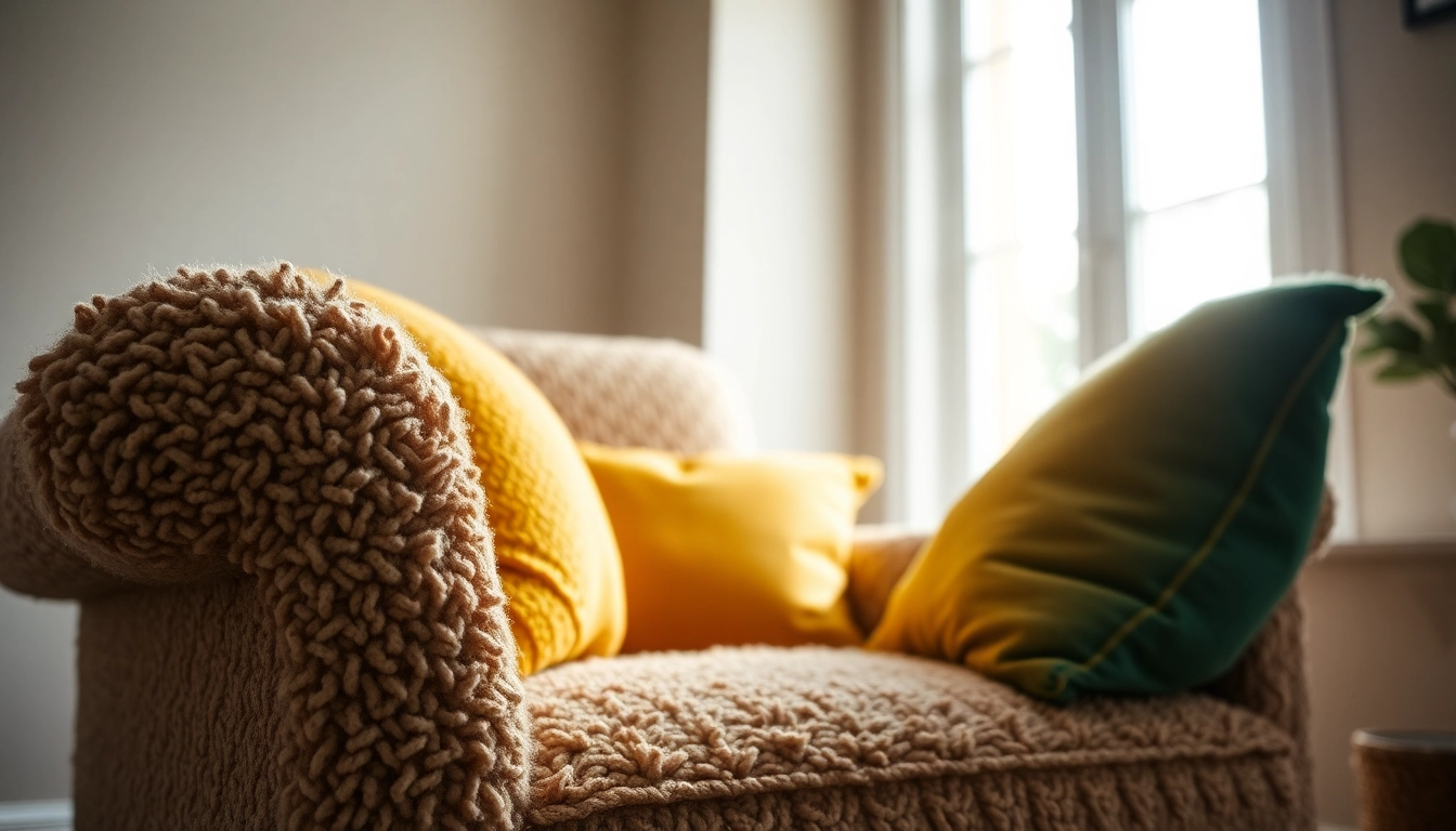 Explore the luxurious texture of boucle stof in elegant upholstery.