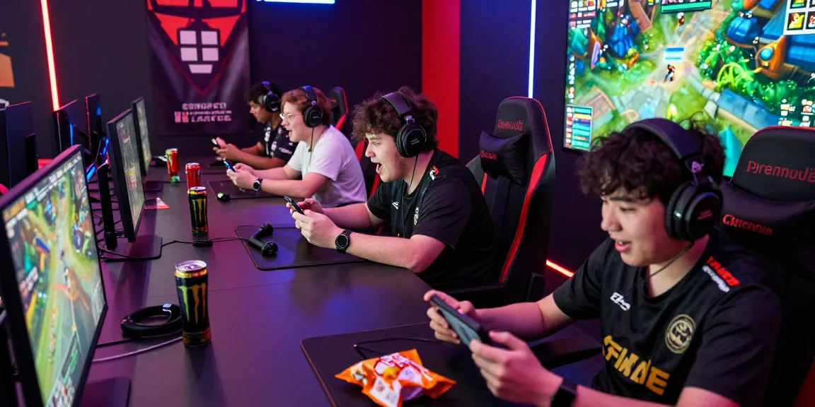Engaging gaming competition showcasing players and mobile gaming devices at ullesthorpe.org.