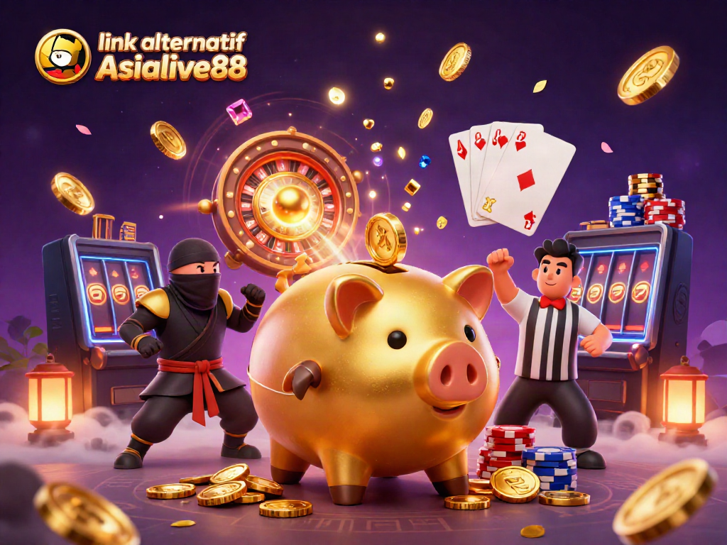 Enjoy thrilling action with the link alternatif Asialive88 casino, featuring a piggy bank sumo wrestler grounded in fun.