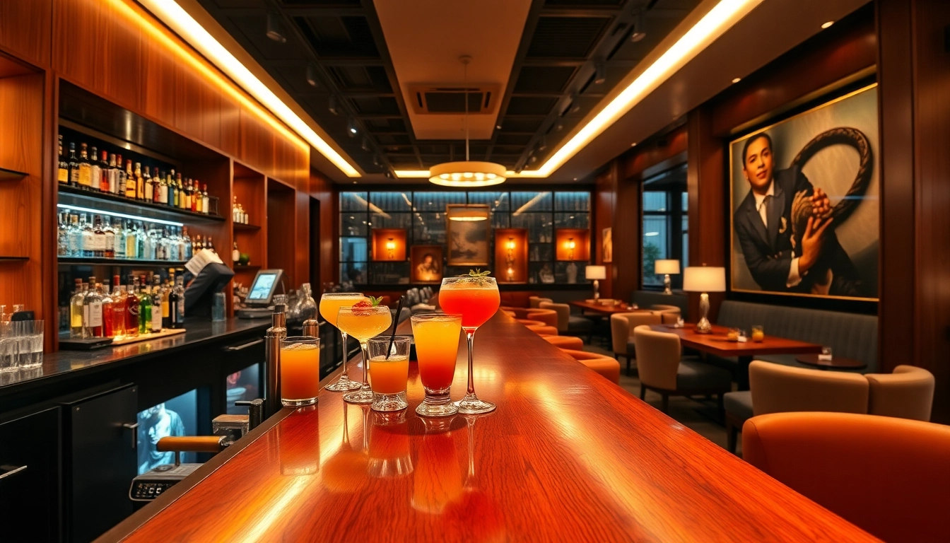 Enjoy a vibrant Bar experience with colorful cocktails and elegant decor.
